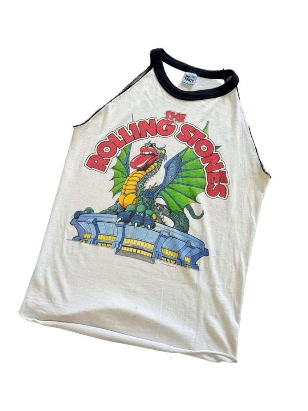 Fkn. RARE Vintage 1981 Rolling Stones Prince Dragon LA Coliseum Tour Tank Top Si